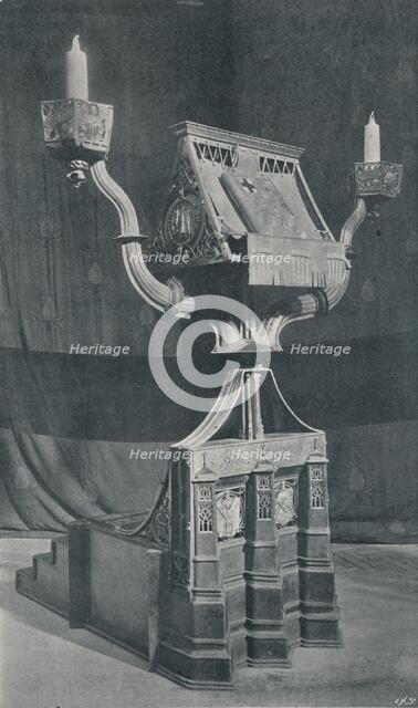 'Lectern with Books', c1895, (1897). Artist: William Bainbridge Reynolds.