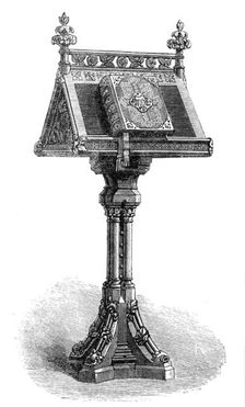 Lectern and Bible presented to the Prince of Wales, 1864. Creator: Unknown