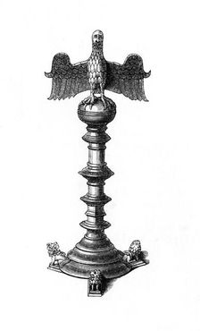 Lectern, c15th century?, (1843).Artist: Henry Shaw