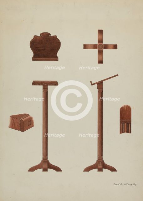 Lectern (Reading Stand), c. 1936. Creator: David P. Willoughby.