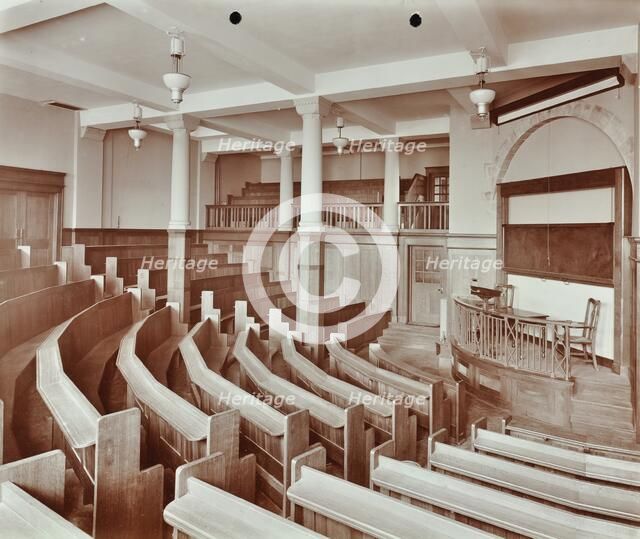 Lecture theatre, London Day Training College, Camden, 1907. Artist: Unknown.