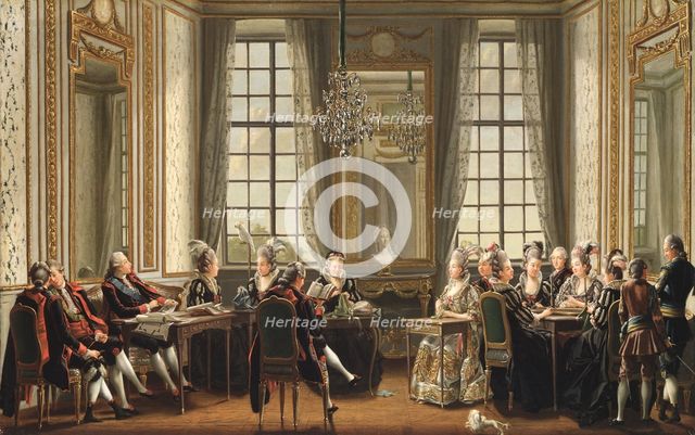 Lecture at Drottningholm, 1779. Creator: Per Hillestrom.