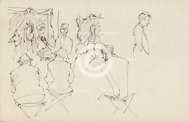 Lecture in an art gallery, c1950. Creator: Shirley Markham.