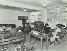 Lecture in progress, City Literary Institute, London, 1939