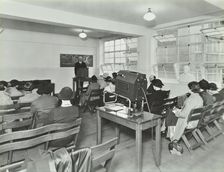 Lecture in progress, City Literary Institute, London, 1939