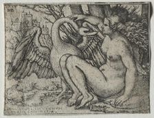 Leda and the Swan, 1548. Creator: Hans Sebald Beham (German, 1500-1550)