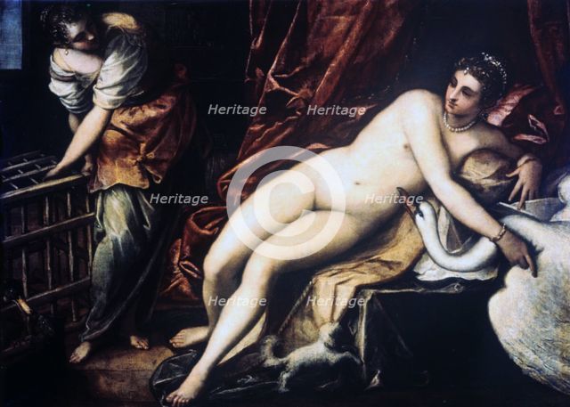 'Leda and the Swan', 1550-1560. Artist: Jacopo Tintoretto