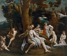 Leda and the swan, 1604. Creator: Eugenio Cajés