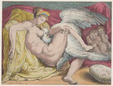 Leda and the Swan, 1799., 1799. Creator: Thomas Rowlandson