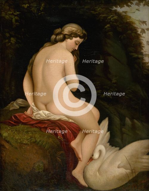 Leda and the Swan, 1862. Creator: Alexander Nyulassy.