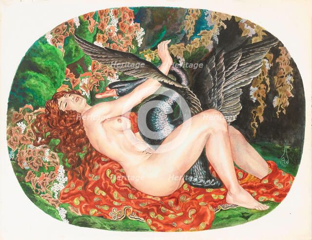 Leda and the Swan, 1915. Creator: Nikolay Kalmakov.