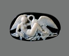 Leda and the Swan (Cameo), 3rd cen. AD. Creator: Classical Antiquities
