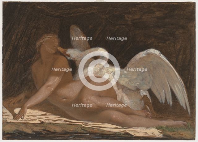 Leda and the Swan. Creator: Adolphe Yvon (French, 1817-1893).
