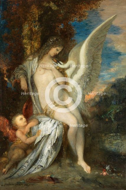 Leda and the Swan, c1875. Creator: Gustave Moreau.