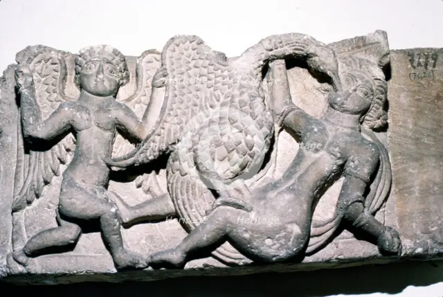 Leda and the Swan from Ahnassia, Beni-Souef, Egypt, 3rd century. Artist: Unknown.