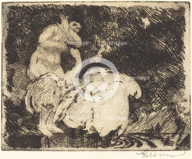 Leda Bathing (Léda au bain), 1913. Creator: Paul Albert Besnard.