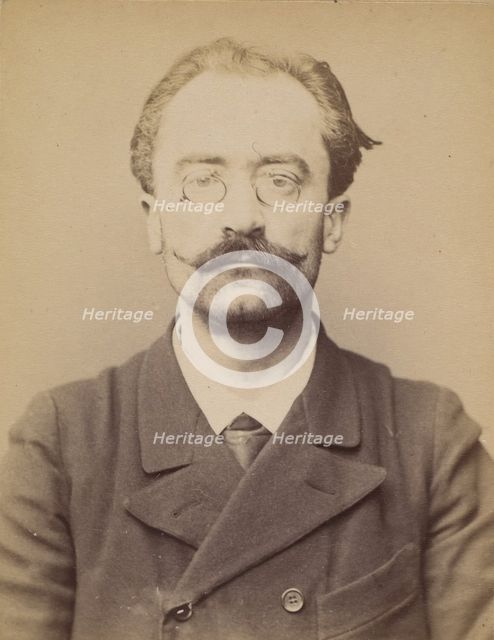 Ledot. Julien. 41 ans, né à Bourges (Cher). Employé. Anarchiste. 1/3/94., 1894. Creator: Alphonse Bertillon.