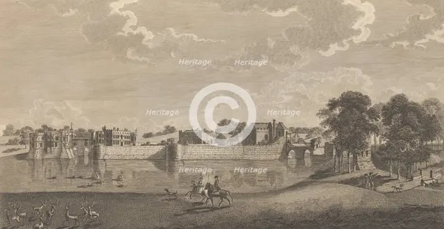 Leeds Castle, in the County of Kent, from Edward Hasted's, The History and..., 1777-90. Creator: Richard Bernard Godfrey.