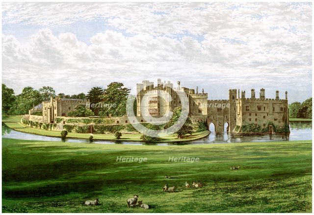 Leeds Castle, Kent, home of the Wykeham-Martin family, c1880. Artist: Unknown