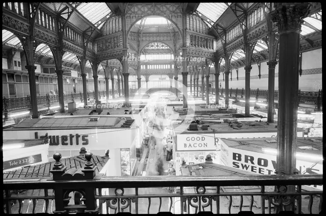 Leeds City Market, Vicar Lane, Leeds, West Yorkshire, c1955-c1980. Creator: Ursula Clark.