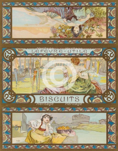 Lefèvre-Utile Buscuits Label, ca 1896.