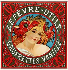 Lefèvre - Utile Gaufrettes Vanille , c. 1900. Creator: Mucha, Alfons Marie (1860-1939)