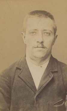 Lefrançois. Charles, Albert. 27 ans, né le 10/11/67 à Paris XXe. Horloger. Anarchiste. 2/7..., 1894. Creator: Alphonse Bertillon