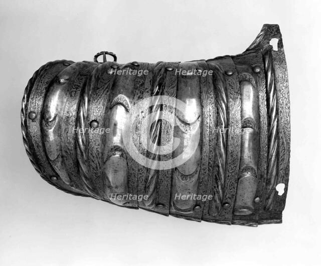 Left Tasset (Thigh Defense) from a Boy's Costume armour, Austrian, Innsbruck, ca. 1532. Creator: Hans Seusenhofer.