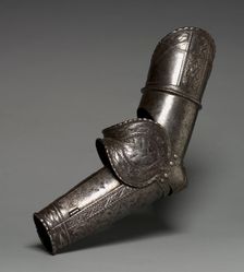 Left Arm Elements from a Boy's Armor (Lower Cannon, Couter, Rerebrace), c. 1560 (some modern). Creator: Unknown