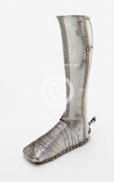 Left Greave and Sabaton, Landshut, 1540/50. Creator: Wolfgang Grosschedel.