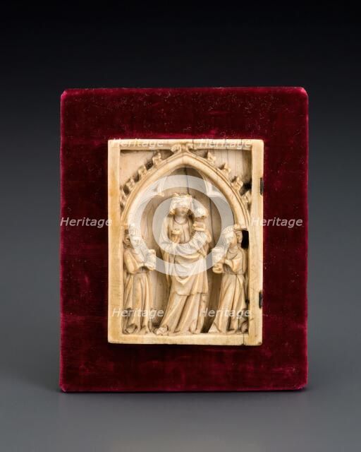 Left half of a diptych depicting the Madonna and Child, date unknown. Creator: Unknown.