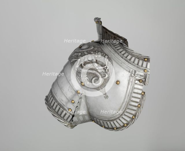 Left Shoulder Defense (Pauldron), German, Augsburg, ca. 1525. Creator: Kolman Helmschmid.
