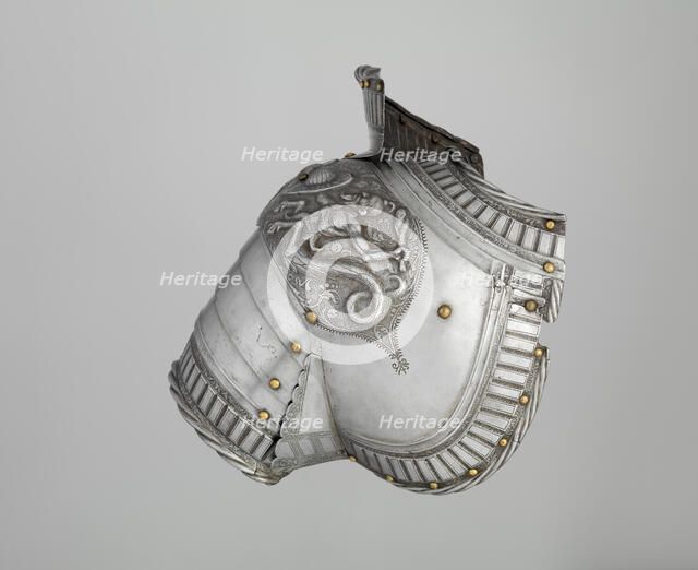 Left Shoulder Defense (Pauldron), German, Augsburg, ca. 1525. Creator: Kolman Helmschmid.