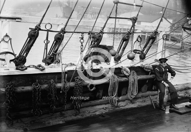 Leg irons etc. on SUCCESS, between c1910 and c1915. Creator: Bain News Service.