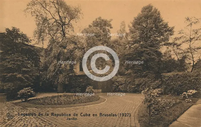 'Legacion de la Republica de Cuba en Bruselas (1927) - Jardin', c1927. Artist: Unknown.