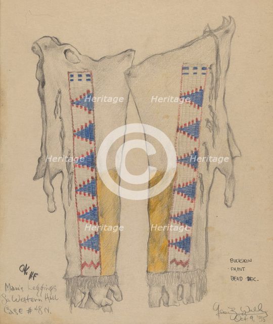 Leggings, 1935. Creator: George B. Wally.