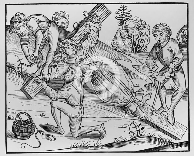 Legend of the infant Richard of Pontoise, (c1170-1179) crucified by Jews, 1493, (1878).  Creator: Unknown.