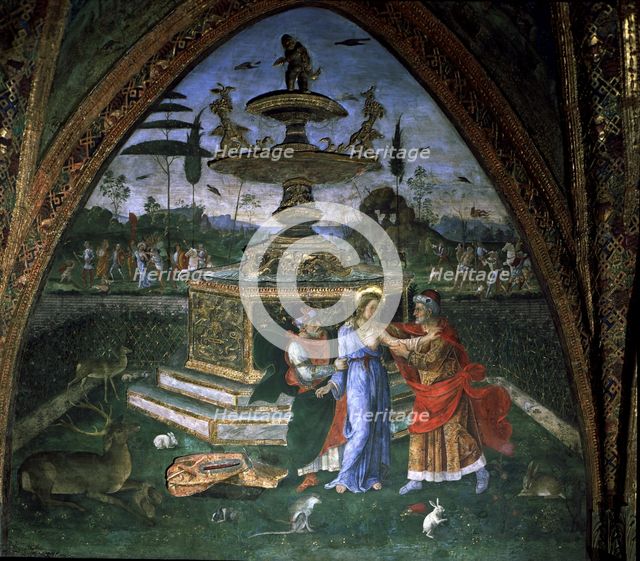 Legend of the pure Suzanne', 1492 - 1495, fresco by Il Pinturicchio.