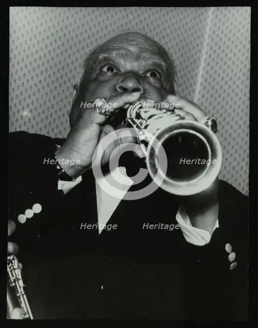Legendary jazz clarinetist and saxophonist Sidney Bechet at Colston Hall, Bristol, 1956. Creator: Denis Williams.