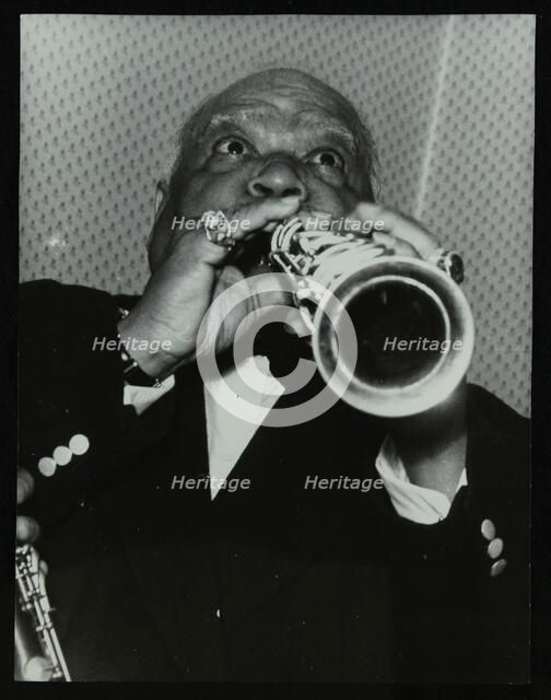 Legendary jazz clarinetist and saxophonist Sidney Bechet at Colston Hall, Bristol, 1956. Artist: Denis Williams