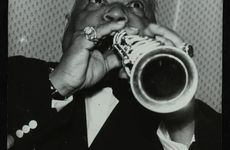 Legendary jazz clarinetist and saxophonist Sidney Bechet at Colston Hall, Bristol, 1956. Artist: Denis Williams