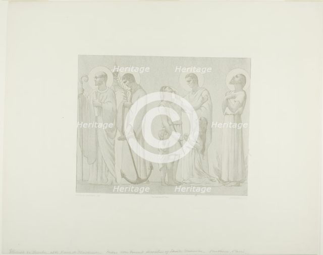 Legendary Saints of France (center frieze), c. 1888. Creator: Georges William Thornley.