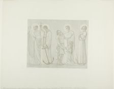 Legendary Saints of France (center frieze), c. 1888. Creator: Georges William Thornley