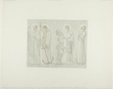 Legendary Saints of France (center frieze), c. 1888. Creator: Georges William Thornley