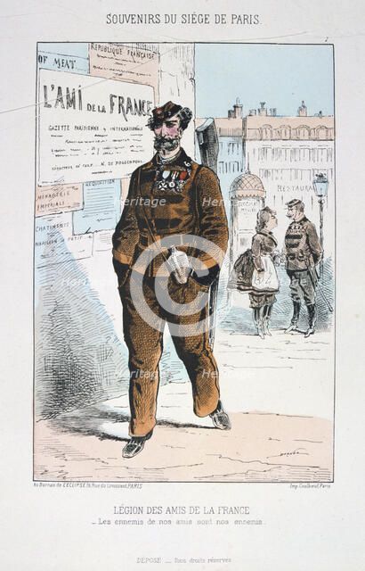 'Legion des Amis de la France', Siege of Paris, 1870-1871. Artist: Anon