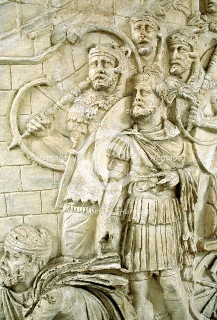 Legionaries, Trajan's Column, Rome, Italy. Artist: A Lorenzini
