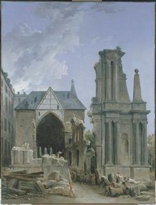 L'Eglise des Feuillants en démolition, c1804. Creator: Hubert Robert