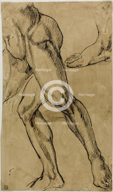 Legs and Feet of Male Nude, 1812/50. Creator: Unknown.