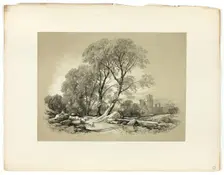 Leicester Castle, from Picturesque Selections, 1860. Creator: James Duffield Harding