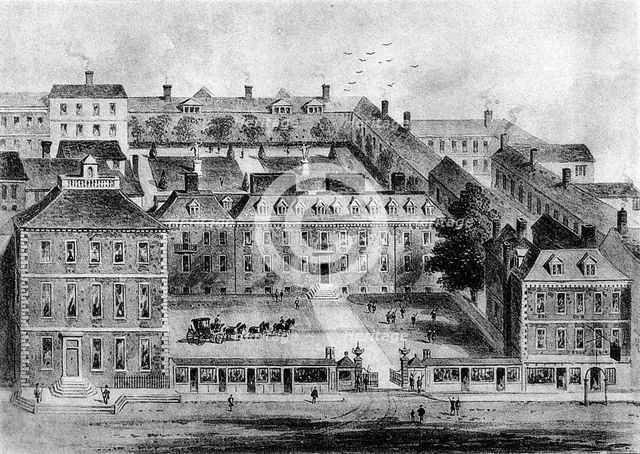 Leicester House, Leicester Fields, 18th century, (1908). Artist: Unknown